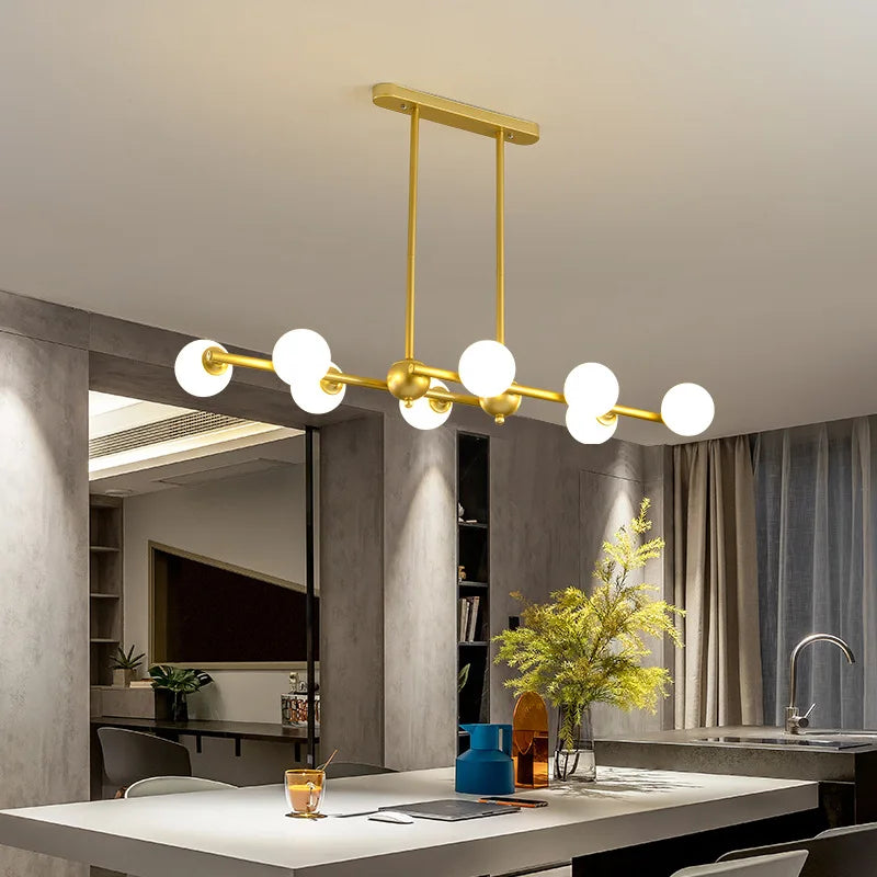 lustre moderne en verre pour éclairage intérieur décoratif - vue 3 sur 10