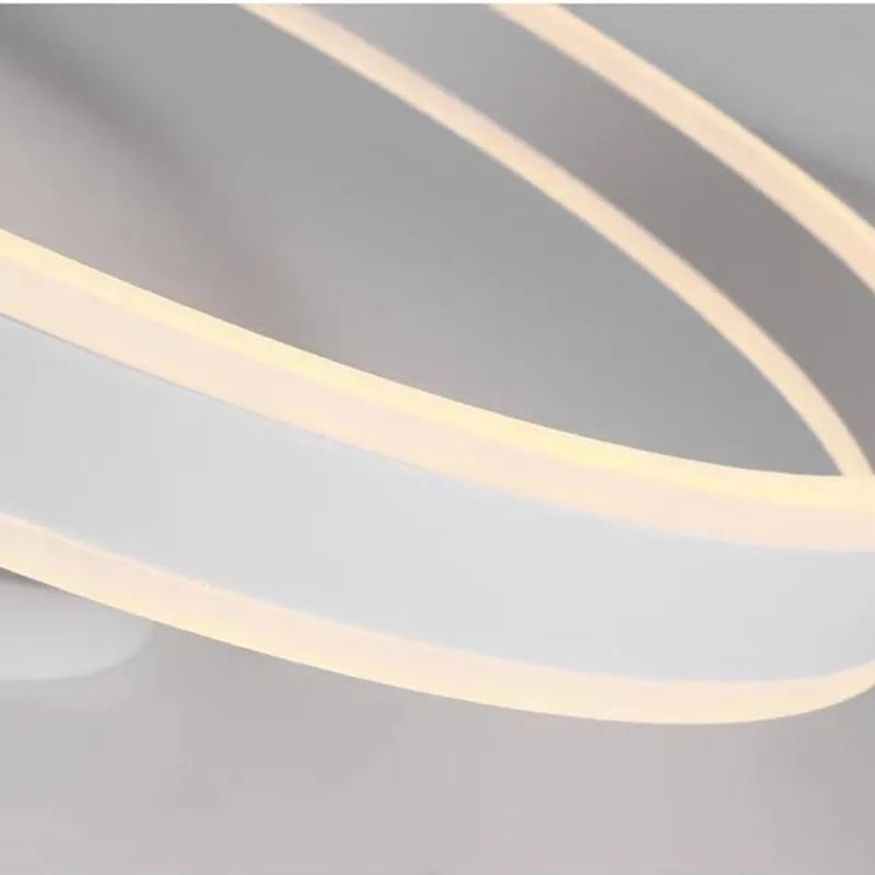 lustre nordique led réglable anneau suspension lumière décor - vue 5 sur 12