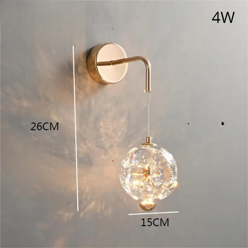 suspension moderne de luxe avec design en diamant lumineux - vue 8 sur 9