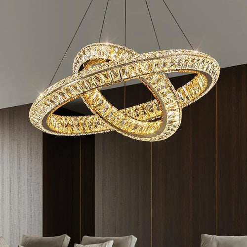lustre de luxe en cristal led pour hôtel et bar - vue 4 sur 16