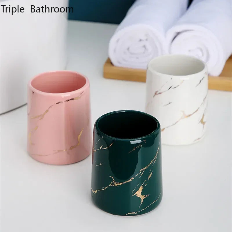 tasse en céramique pour couple porte-brosse à dents et rangement - vue 3 sur 22