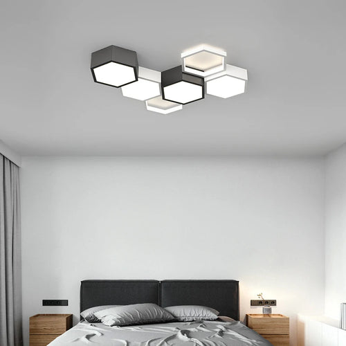 plafonnier design en nid dabeille pour intérieur créatif - vue 6 sur 18