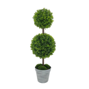 buisson artificiel en pot double boule décoratif pour intérieur et extérieur