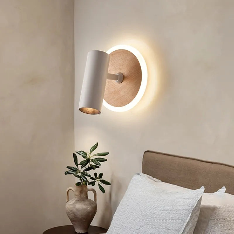 applique murale led pivotante projecteurs rotatifs ambiances chevet wabi-sabi - vue 5 sur 8