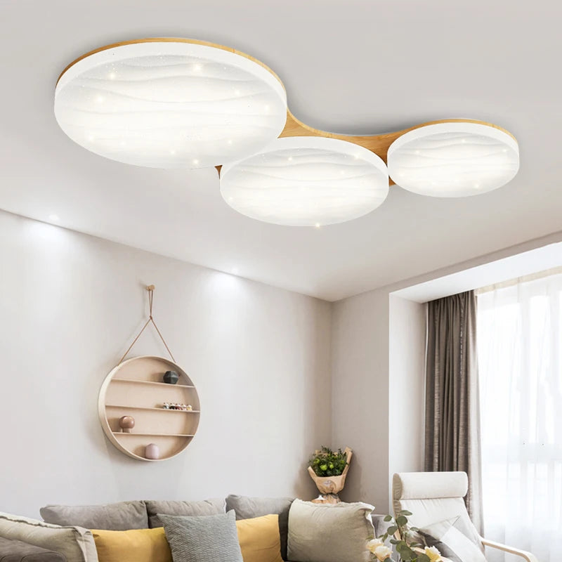 lustre moderne en bois pour ambiance minimaliste créative - vue 3 sur 10