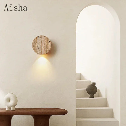 applique murale japonaise wabi sabi en pierre naturelle pour intérieur moderne - vue 3 sur 7