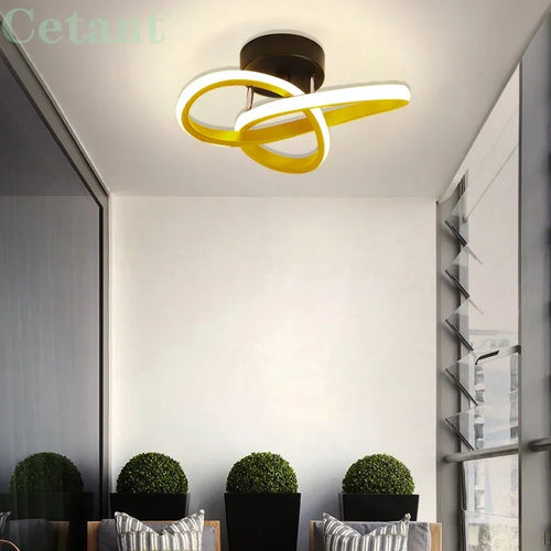 Plafonnier LED moderne ligne lampes allée escalier couloir balcon vestiaire entrée hôtel couloir décor à la maison LED éclairage Lustre - vue 4 sur 10