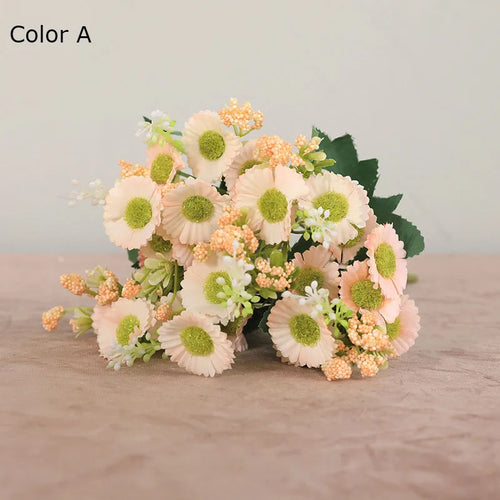 six fleurs artificielles chrysanthème pour décoration de mariage - vue 9 sur 12