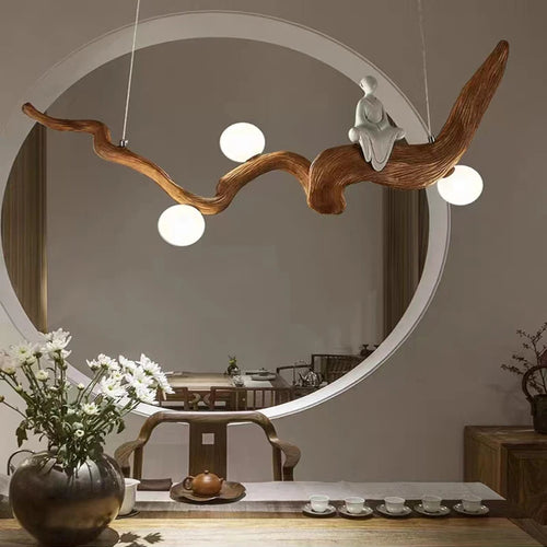 suspension en résine zen style chinois pour décoration intérieure - vue 3 sur 7