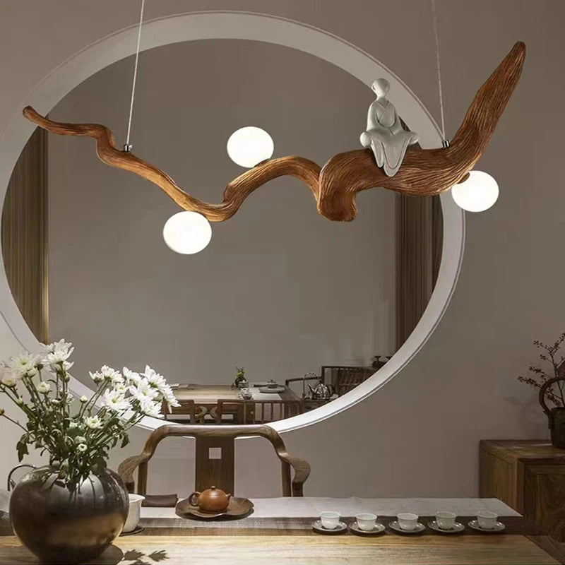 suspension en résine zen style chinois pour décoration intérieure - vue 2 sur 7