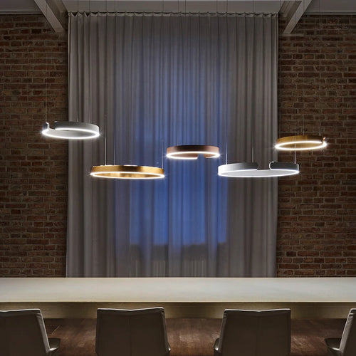 Lustre anneau LED plafond moderne lustre salle à manger Table à manger éclairage plafond lustre éclairage décoration de la maison - vue 4 sur 18