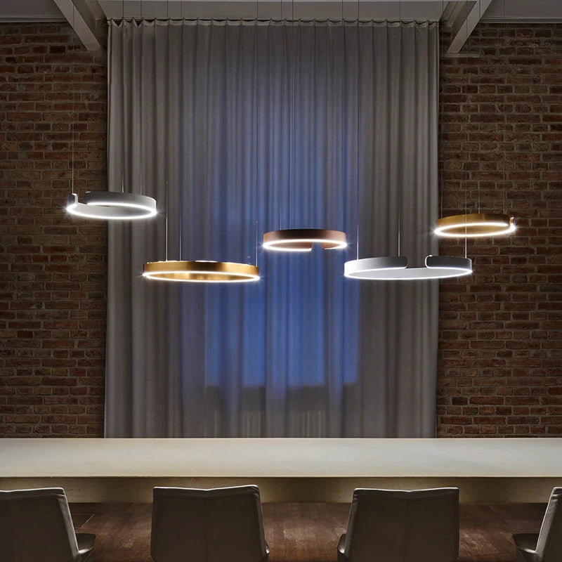 Lustre anneau LED plafond moderne lustre salle à manger Table à manger éclairage plafond lustre éclairage décoration de la maison - vue 3 sur 18