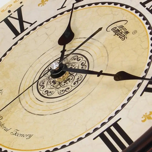 horloge murale rétro silencieuse classique en abs quartz - vue 5 sur 7