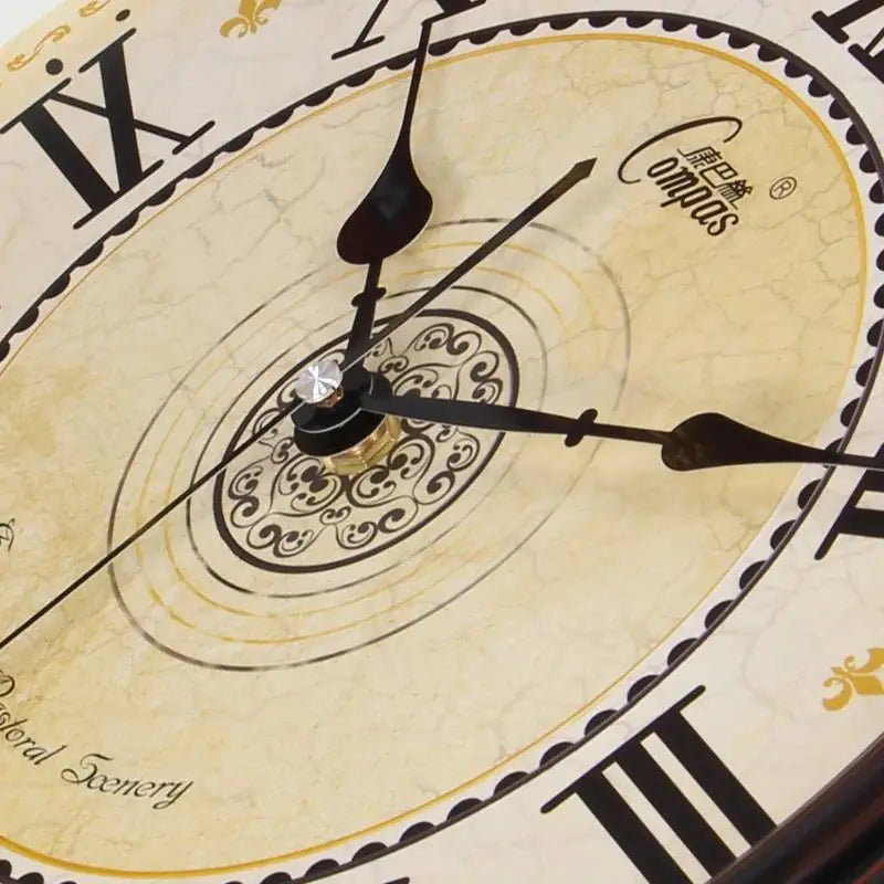 horloge murale rétro silencieuse classique en abs quartz - vue 4 sur 7