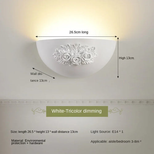 applique murale en résine d'ange sculptée décorative à led - vue 10 sur 19