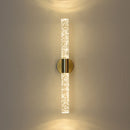 applique murale led double tête design minimaliste en cristal