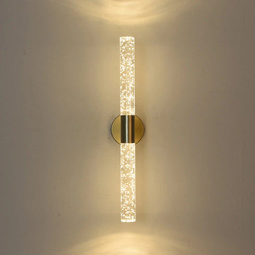 applique murale led double tête design minimaliste en cristal - vue 2 sur 9