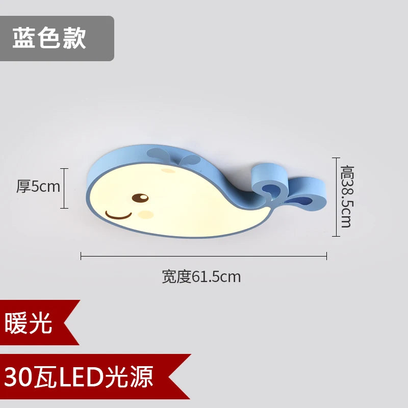 plafonnier led baleine éclairage créatif moderne pour enfant - vue 8 sur 15