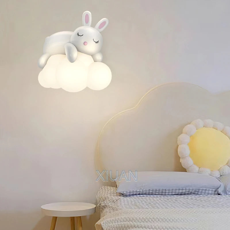applique murale ours polaire et lapin pour chambre d'enfants - vue 5 sur 10