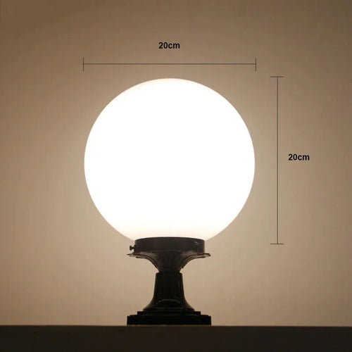 lampe pilier extérieure boule décorative pour éclairage jardin - vue 10 sur 9