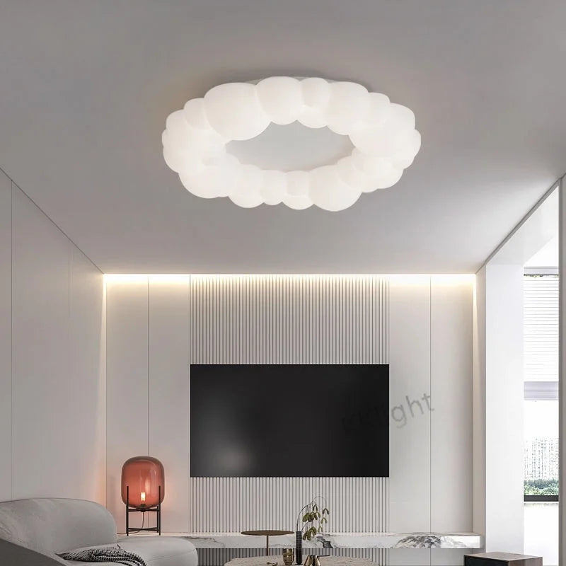Nordique créatif nuage nuances suspension lumières moderne plafond lustre salon chambre enfants chambre décor LED plafonnier - vue 5 sur 13