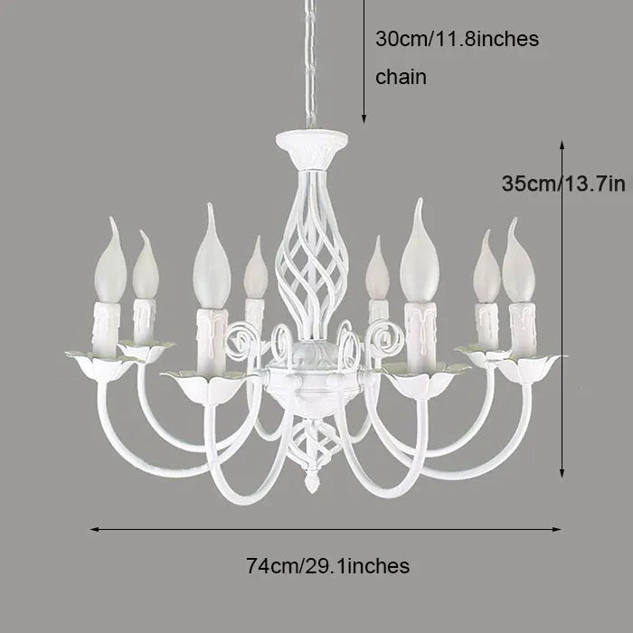 Lustre au Style européen à bougies moderne LED - vue 10 sur 10