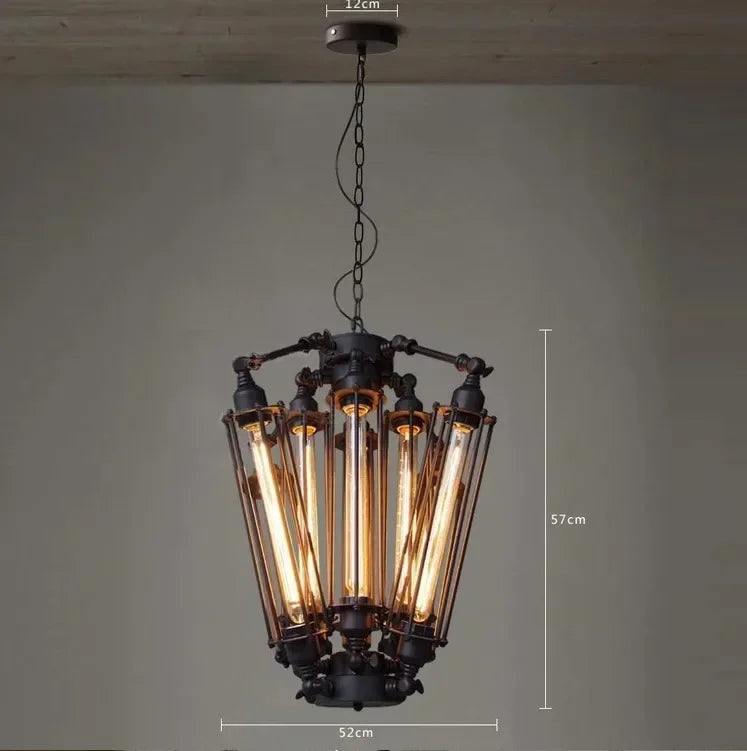 lustre moderne suspension grandes lampes créatives noir - vue 3 sur 6