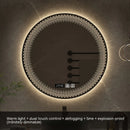 miroir rond à led avec rétroéclairage réglable et antibuée intelligent