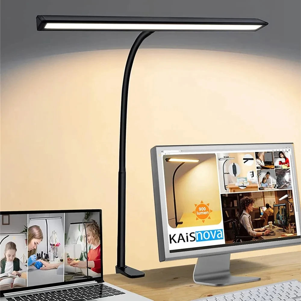 lampe de bureau led pliable à clip protection des yeux 3 modes 10 intensités - vue 10 sur 10