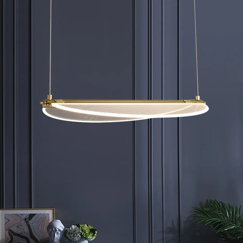lustre rectangulaire réglable en acrylique pour éclairage créatif - vue 3 sur 12