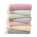 serviette de plage turque large rayures franges absorbante