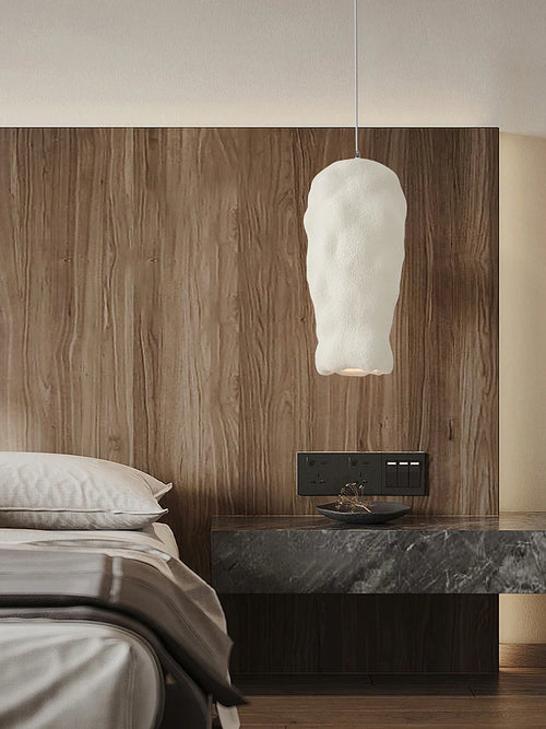lustre wabi sabi japonais led pour décoration bar loft - vue 6 sur 10