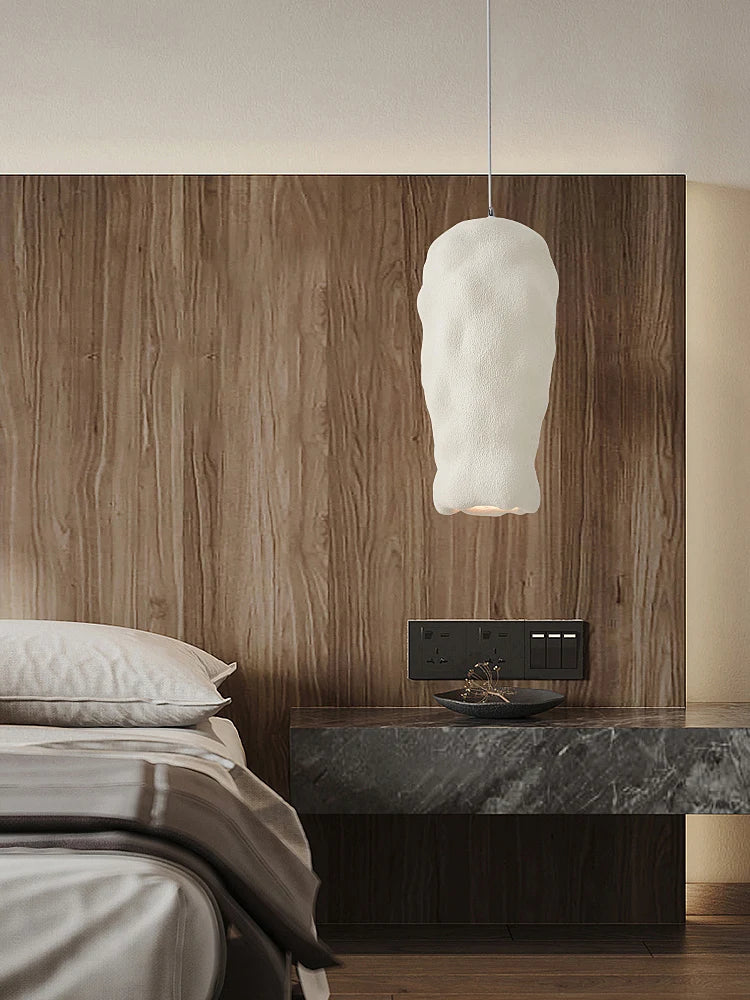lustre wabi sabi japonais led pour décoration bar loft - vue 5 sur 10