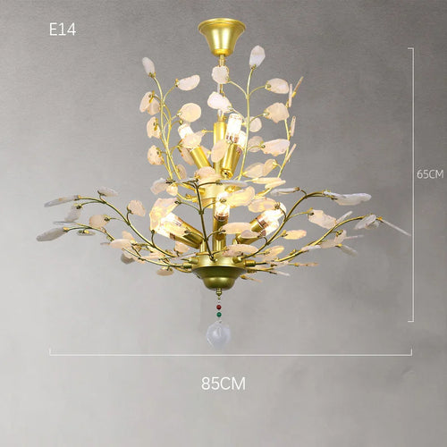 lustre led en agate naturelle idéal pour décoration romantique