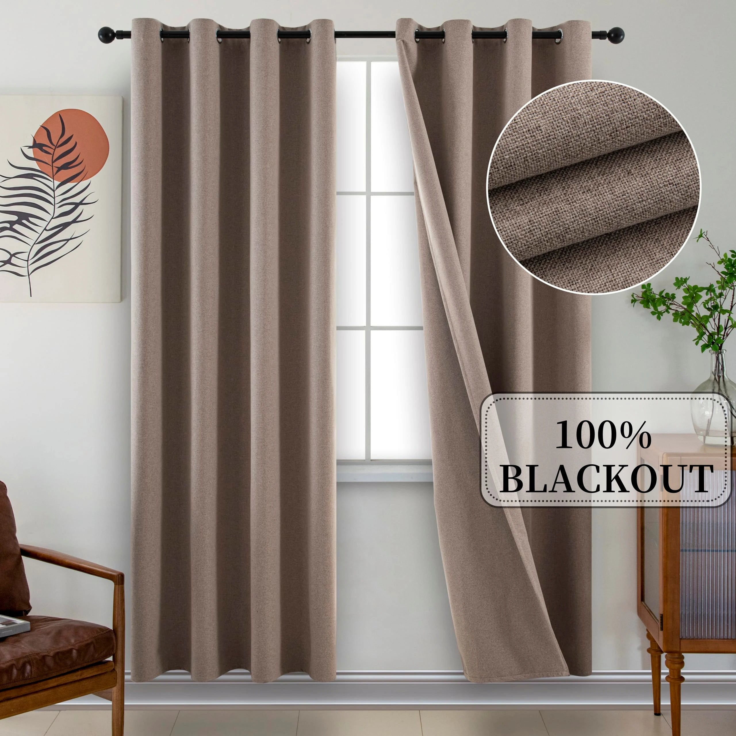 Rideau occultant sur mesure isolant phonique salon chambre - vue 1 sur 10