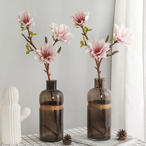 grande branche de magnolia artificielle pour décoration automnale - vue 3 sur 11