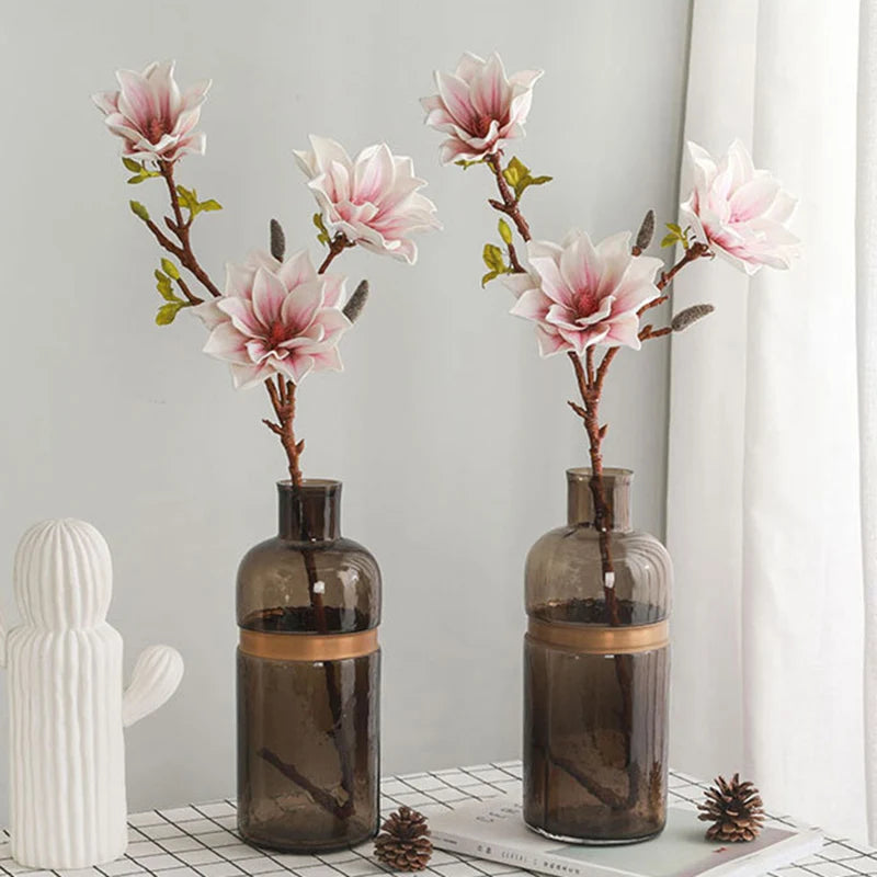 grande branche de magnolia artificielle pour décoration automnale - vue 3 sur 11