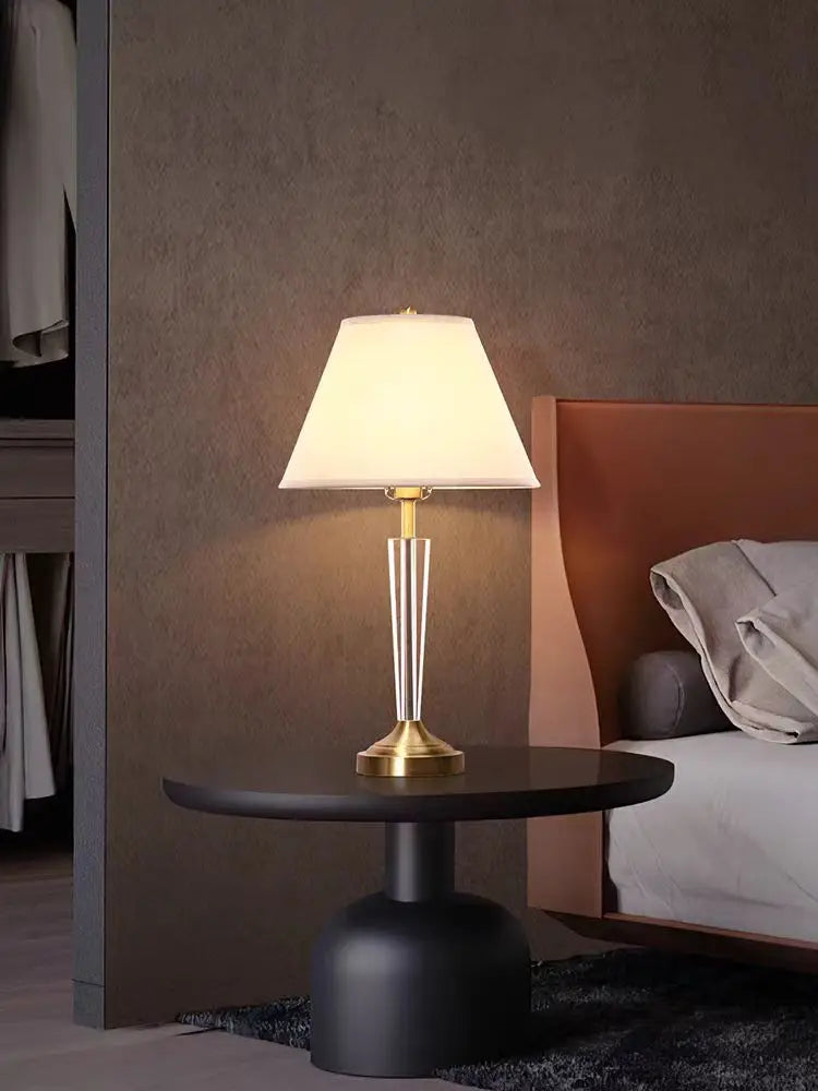 lampe en cristal de luxe européenne en cuivre créative et romantique - vue 2 sur 7