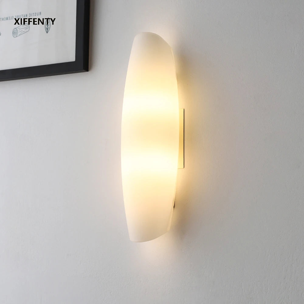 applique murale en verre blanc à led pour décoration intérieure - vue 3 sur 8