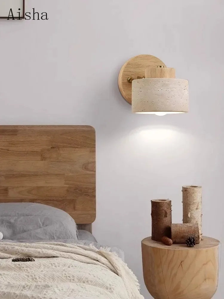 applique murale en pierre décorative à LED rotative - vue 4 sur 8