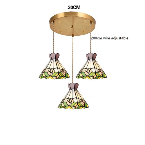 suspension fleur verre cuivre nordique moderne led iwhd europe syle - vue 15 sur 26