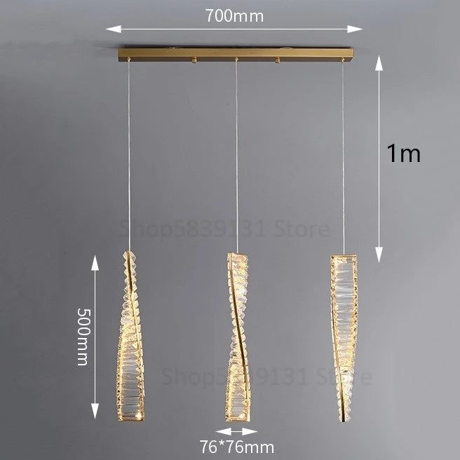 suspension en cristal moderne pour intérieur art déco minimaliste - vue 8 sur 12