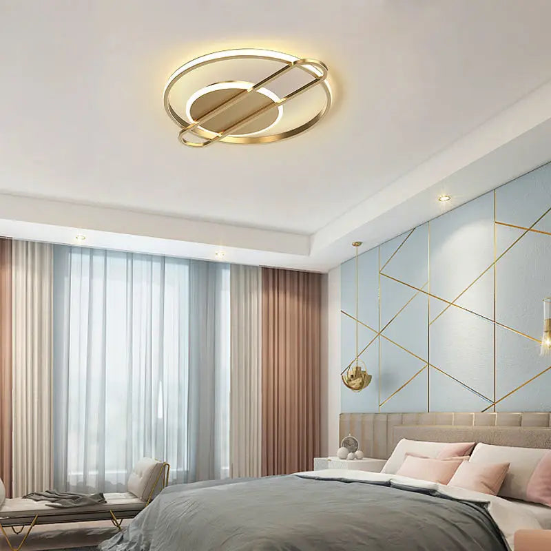 plafonnier moderne à leds style nordique luxueux - vue 3 sur 6