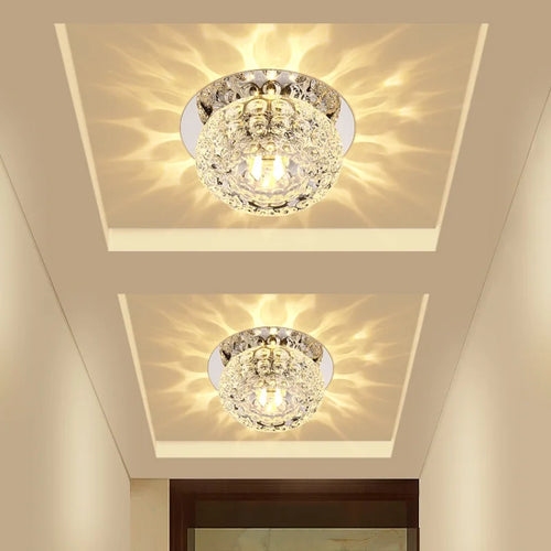 plafonnier en cristal à led pour décoration moderne - vue 5 sur 9