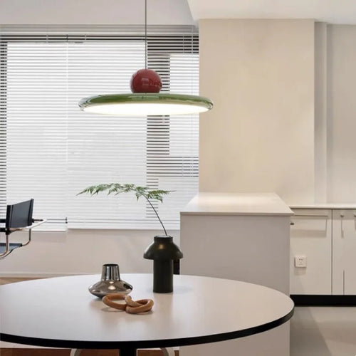 lustre nordique led élégant avec abat-jour pour décoration maison - vue 6 sur 8