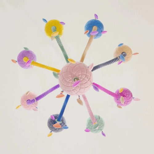 lustre arc-en-ciel pour enfants style macarone kawaii led - vue 6 sur 14