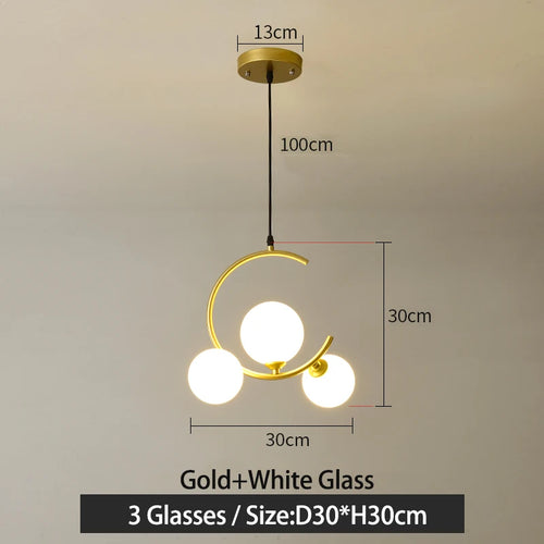 lampe boule en verre nordique décorative et créative - vue 14 sur 16
