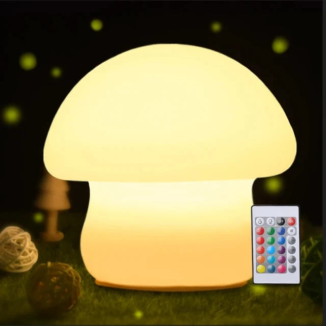 Champignon veilleuse LED Silicone capteur tactile batterie lampe chambre décor bébé chevet décoration lampes cadeau de noël - vue 8 sur 8