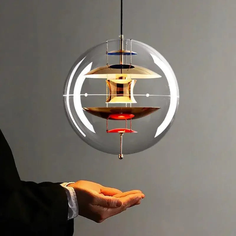 lustre moderne en acrylique design danois pour décoration intérieure - vue 1 sur 9