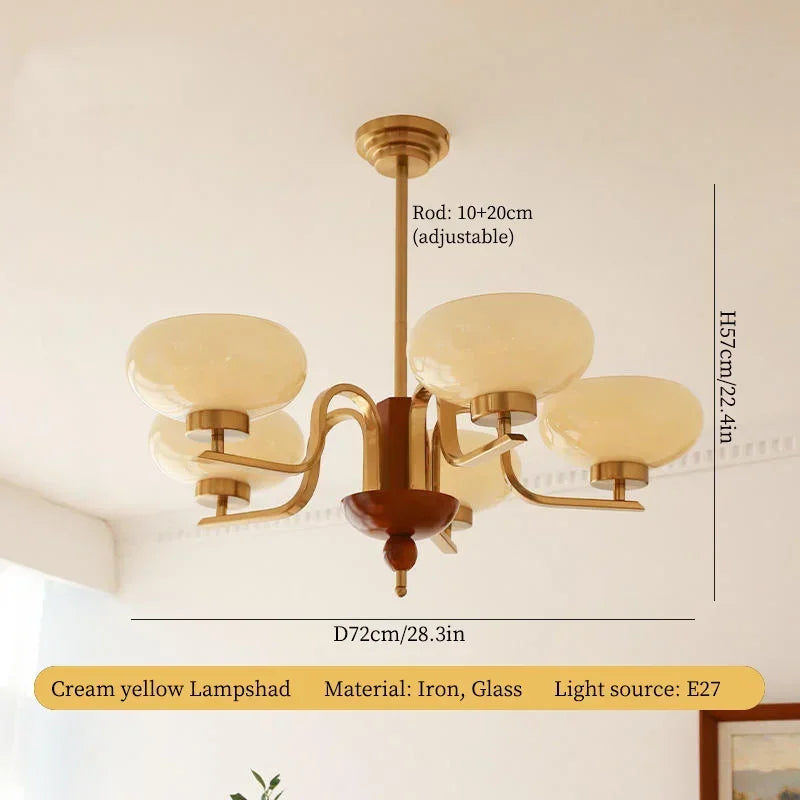 lustre vintage bauhaus en verre décoratif pour intérieur